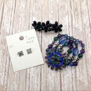 Purple and Black Goth Jewelry‎ Bundle